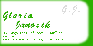 gloria janosik business card